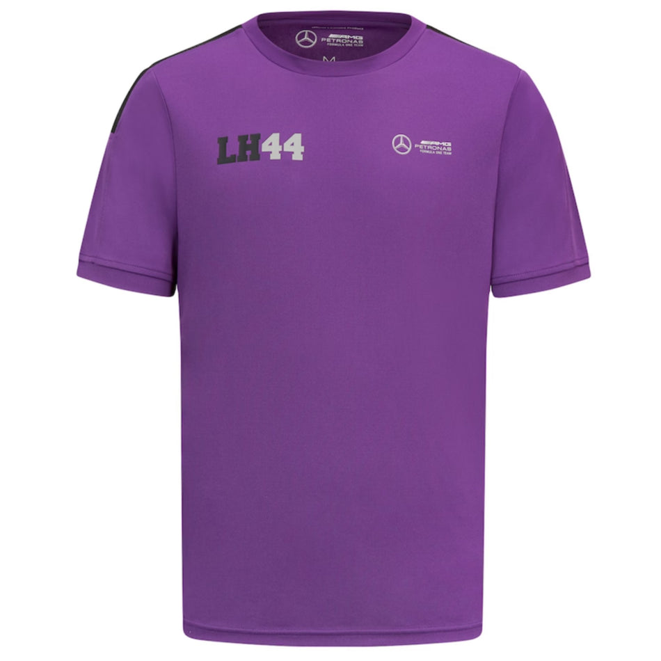 Mercedes AMG Petronas F1 Team Official Merchandise Lewis Hamilton 44 Sports T-Shirt-Purple - Pit-Lane Motorsport