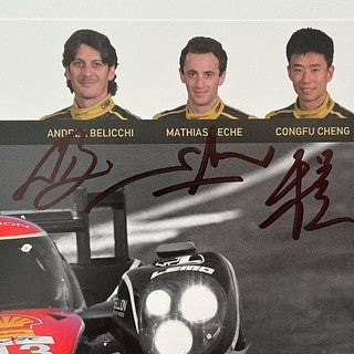 Rebellion Racing WEC 24 Hours Du Mans 2013 Car #13 Hand Signed Promo Card