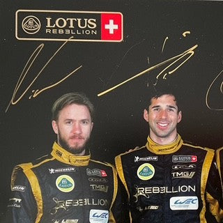 Lotus Rebellion Racing WEC 24 Hours Du Mans 2012 Car #12 Hand Signed Promo Card