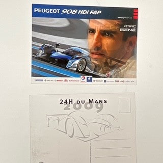 Mac Gene Peugeot 908 HDI FAP Team Official Le Mans Postcard
