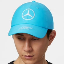 Load image into Gallery viewer, Mercedes AMG Petronas F1 Team Official Merchandise George Russell Driver Dad Cap-Light Blue