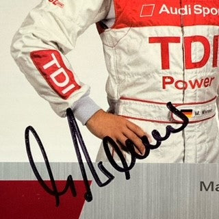 Marco Werner Portrait Hand Signed Audi Sport Quatro TDI Le Mans Team Driver Card