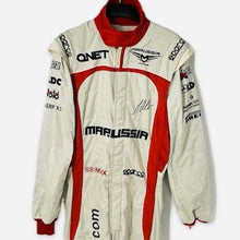 Load image into Gallery viewer, Max Chilton2013 Marussia Formula One Team Race Used and Hand Signed  Sparco Race Suit