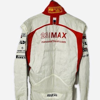 Max Chilton2013 Marussia Formula One Team Race Used and Hand Signed  Sparco Race Suit