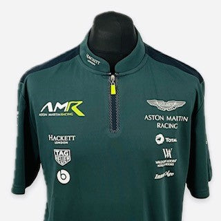 Aston Martin Racing AMR Le Mans Team Official Teamwear Race Day Polo Shirt- Dark Green Early 2018-Used