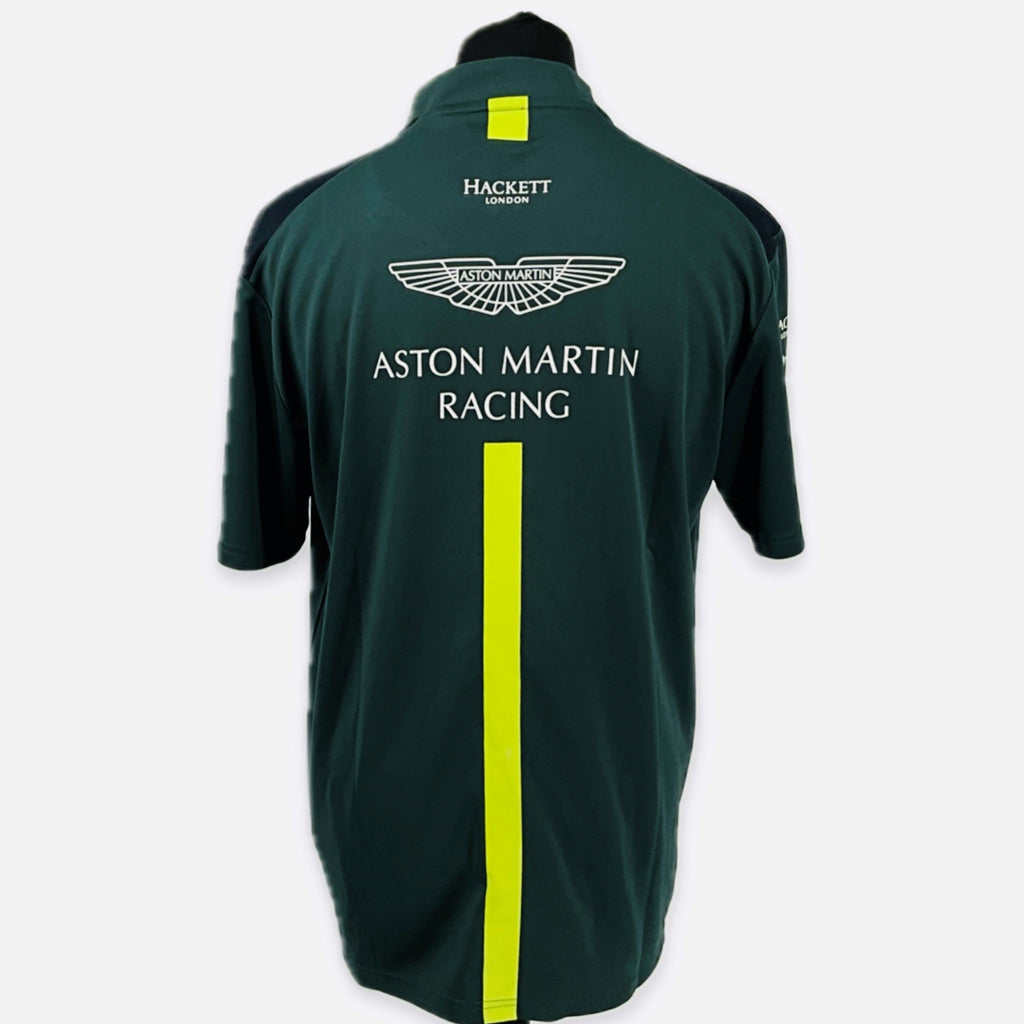 Aston Martin Racing AMR Le Mans Team Official Teamwear Race Day Polo Shirt- Dark Green Early 2018-Used