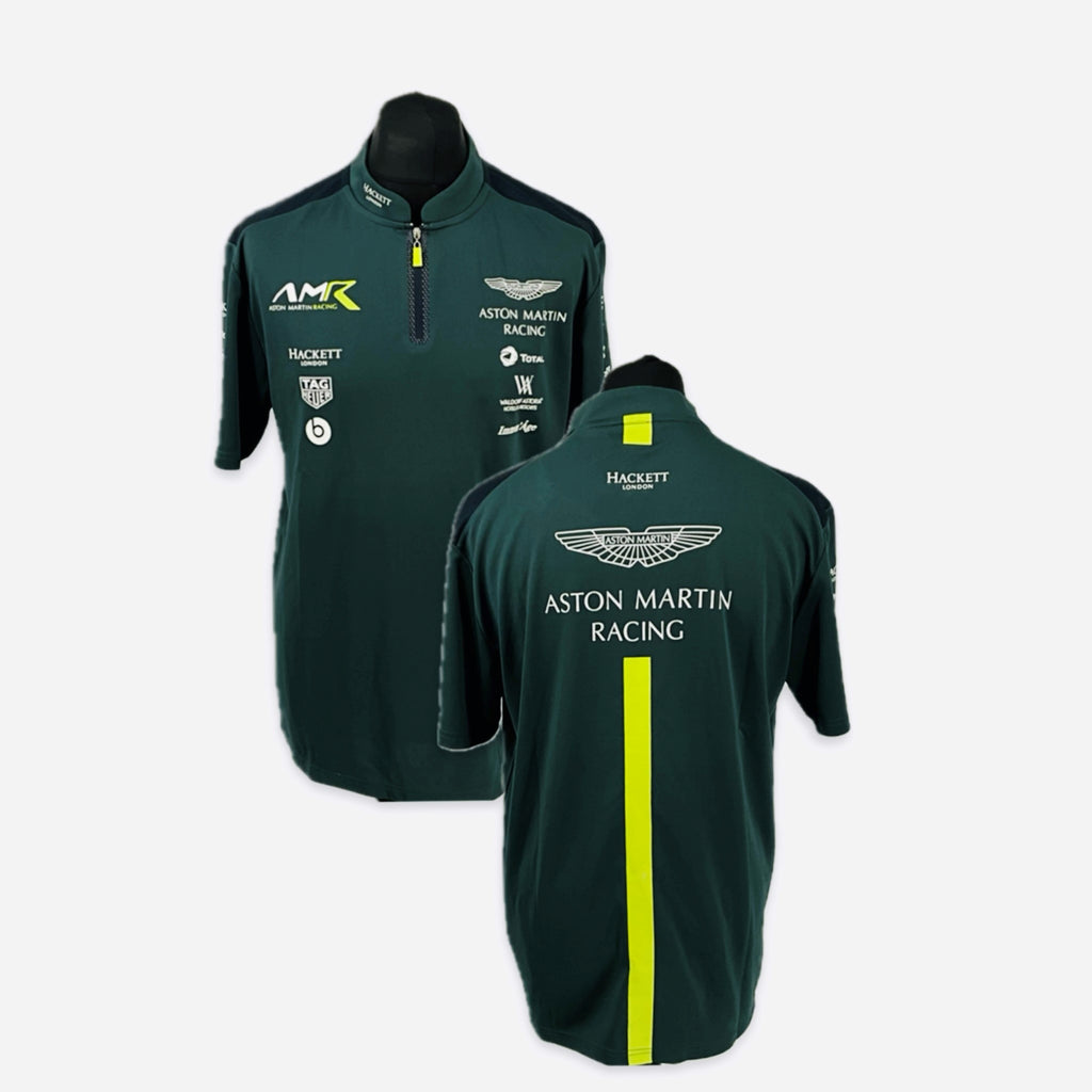 Aston Martin Racing AMR Le Mans Team Official Teamwear Race Day Polo Shirt- Dark Green Early 2018-Used