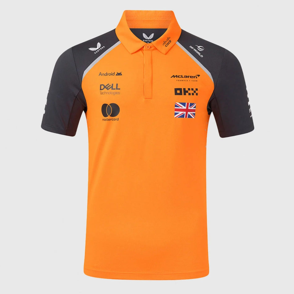 2025 Lando Norris McLaren F1 Team Official Merchandise Driver Polo Shirt