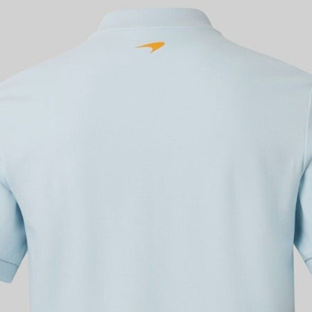 McLaren Gulf Formula One Team Official Merchandise Adults Core Logo Printed Stripe Polo Shirt Delicate Blue/Phantom - Pit-Lane Motorsport