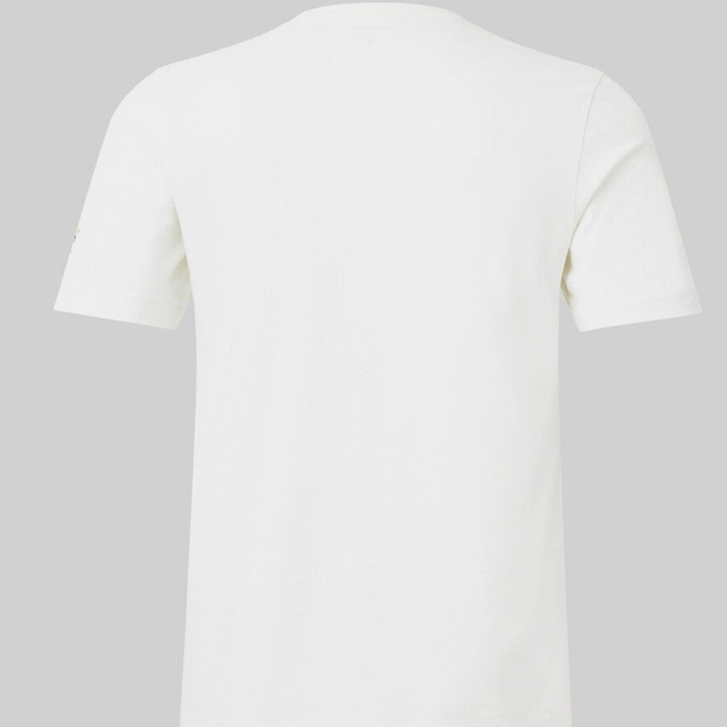 McLaren Gulf Formula One Team Official Merchandise Adults Core Logo Printed T-Shirt Snow White