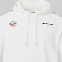 Load image into Gallery viewer, McLaren Gulf Formula One Team Official Merchandise Adults Core Logo Over Head Hoodie Snow White