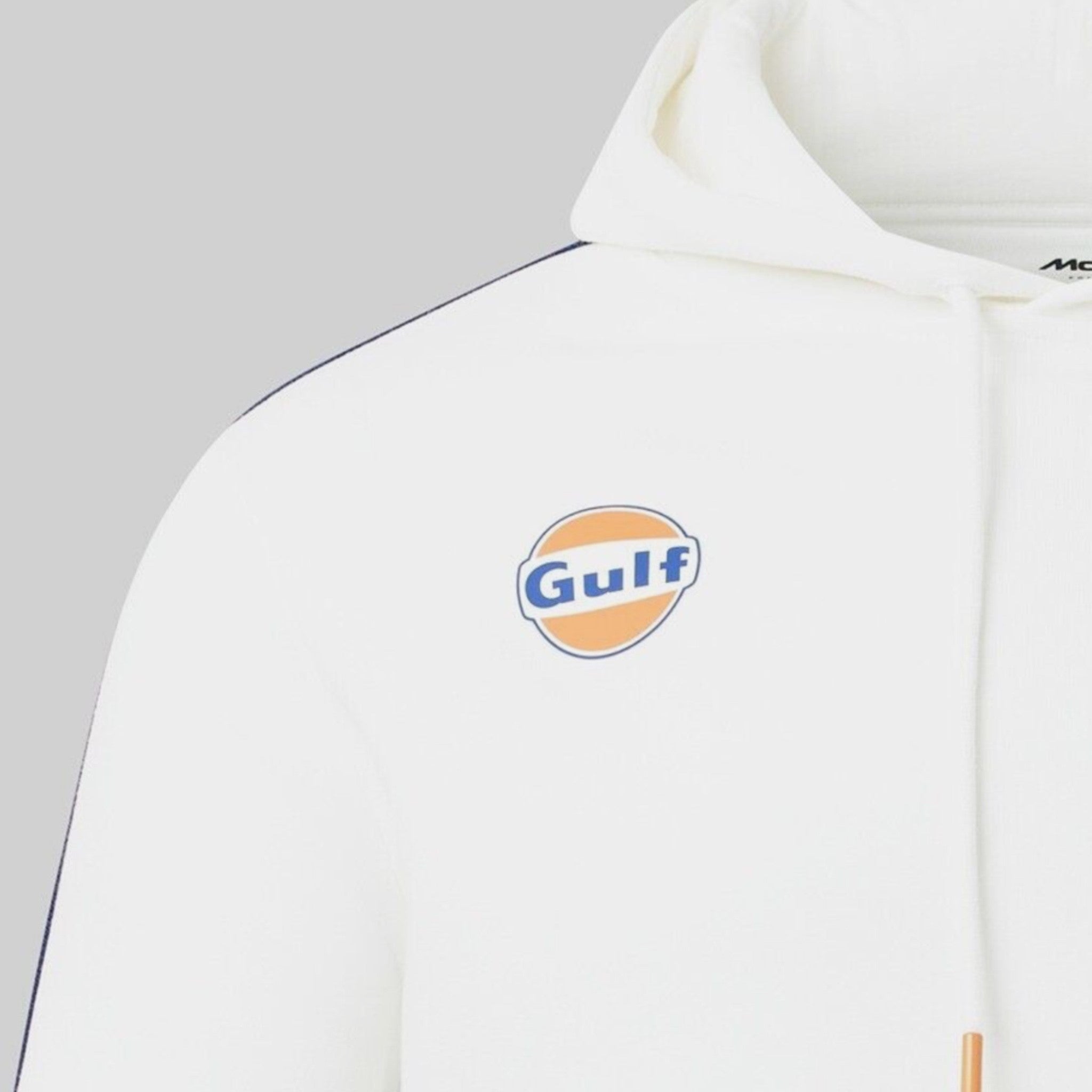 McLaren Gulf Formula One Team Official Merchandise Adults Core Logo Over Head Hoodie Snow White - Pit-Lane Motorsport