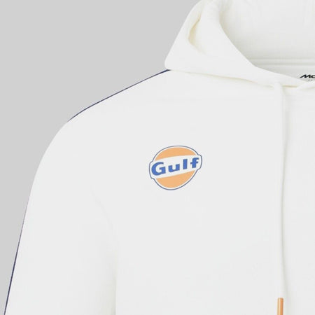 McLaren Gulf Formula One Team Official Merchandise Adults Core Logo Over Head Hoodie Snow White - Pit-Lane Motorsport
