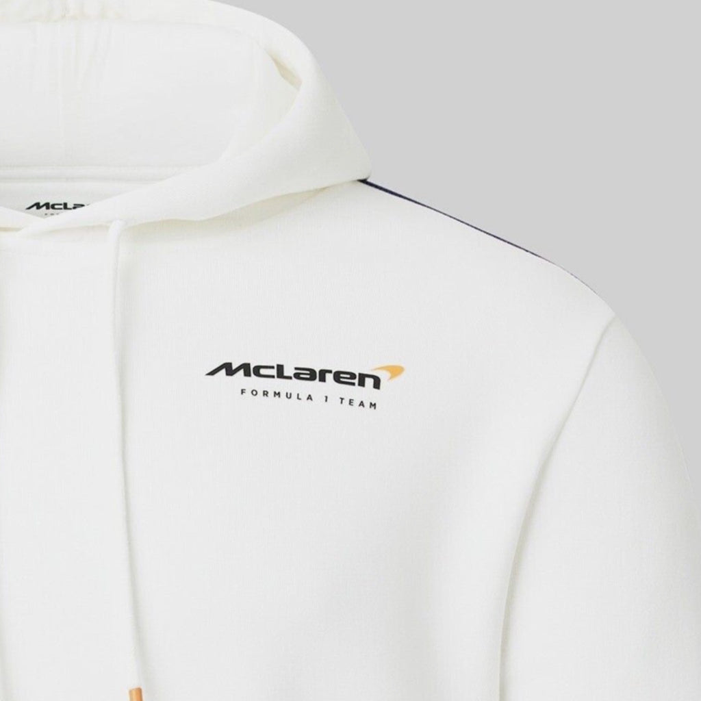 McLaren Gulf Formula One Team Official Merchandise Adults Core Logo Over Head Hoodie Snow White
