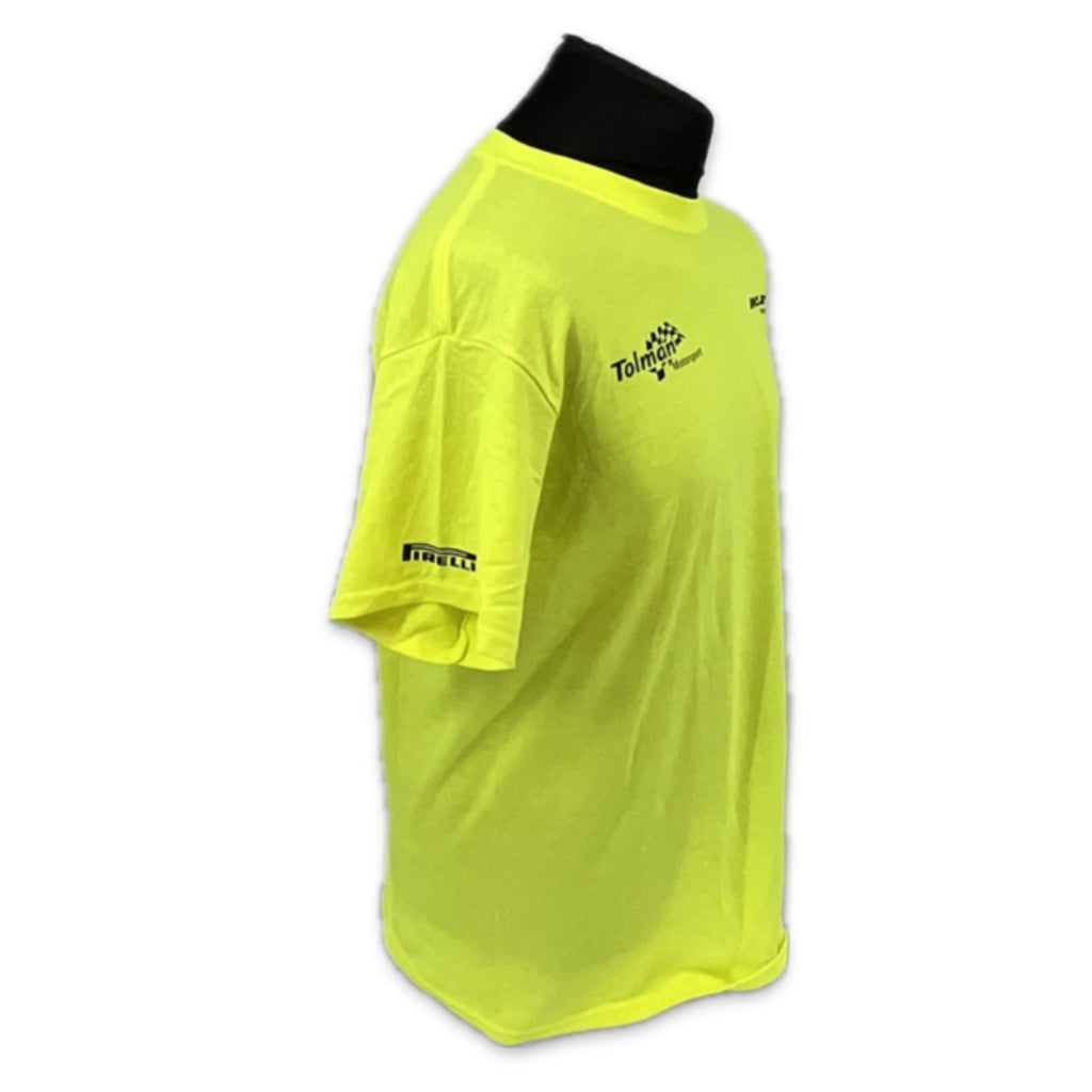 McLaren Motorsport Racing Team British GT Championship #5 570S GT Pit Crew Hi-Vis Set Up T-Shirt -Yellow