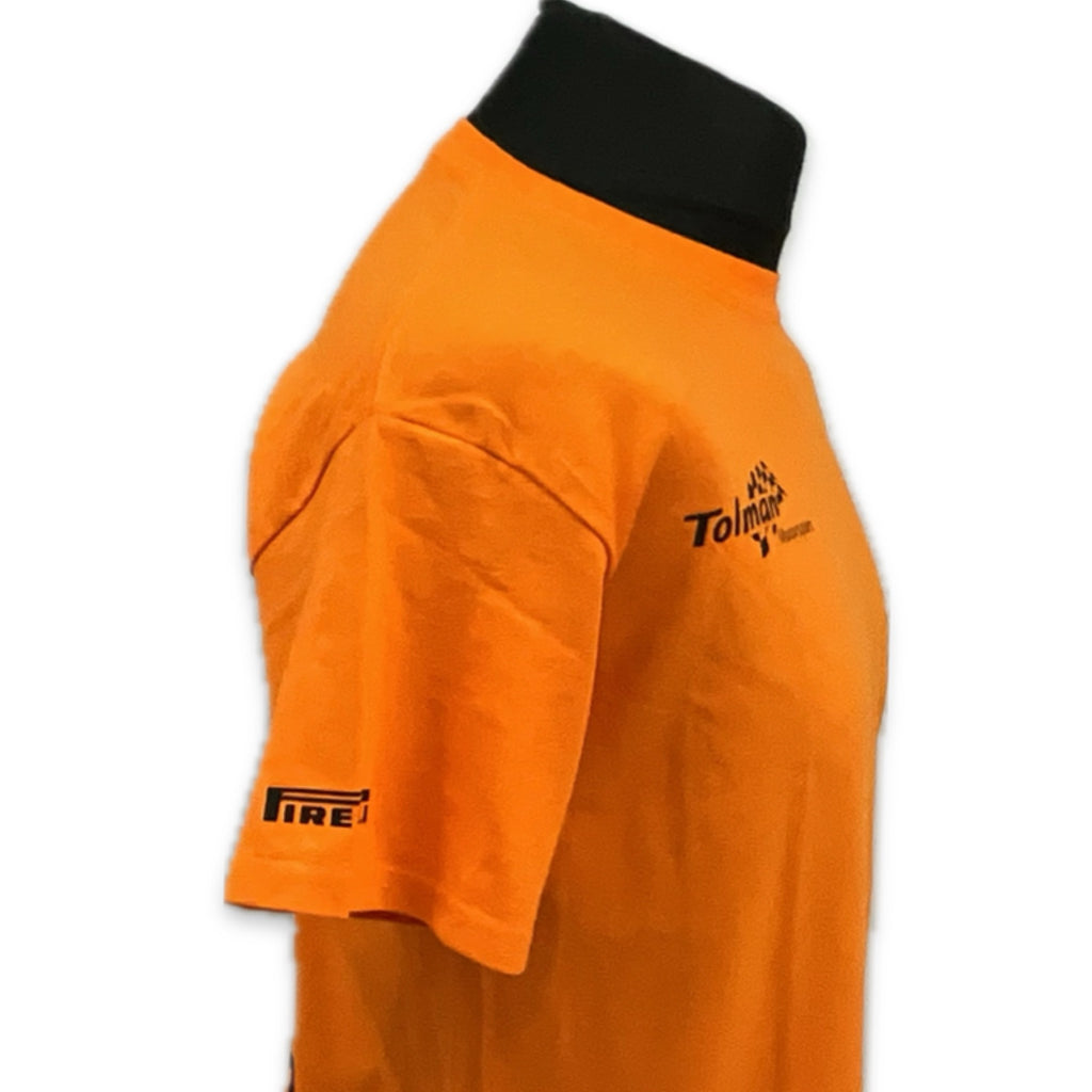 McLaren Motorsport Racing Team British GT Championship 570S GT Pit Crew Hi-Vis Set Up T-Shirt -Orange