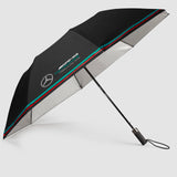 Mercedes AMG Petronas F1 Team Official Merchandise Compact Umbrella With carry Sleeve-Black