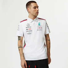 Load image into Gallery viewer, Mercedes AMG Petronas F1 Team Official Merchandise 2023 Team Driver Polo Shirt-White