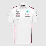 Mercedes AMG Petronas F1 Team Official Merchandise 2023 Team Driver Polo Shirt-White