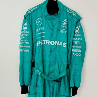 2024 Mercedes AMG Petronas F1 Team Issued Mechanics Race Suit Front Jack Man-Teal