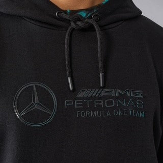 Mercedes AMG Petronas F1 Stealth Hooded Sweat - Unisex-Black