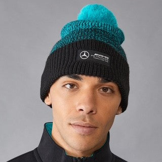 Mercedes AMG Petronas F1 Team Official Merchandise F1 Gradient Bobble Beanie Hat