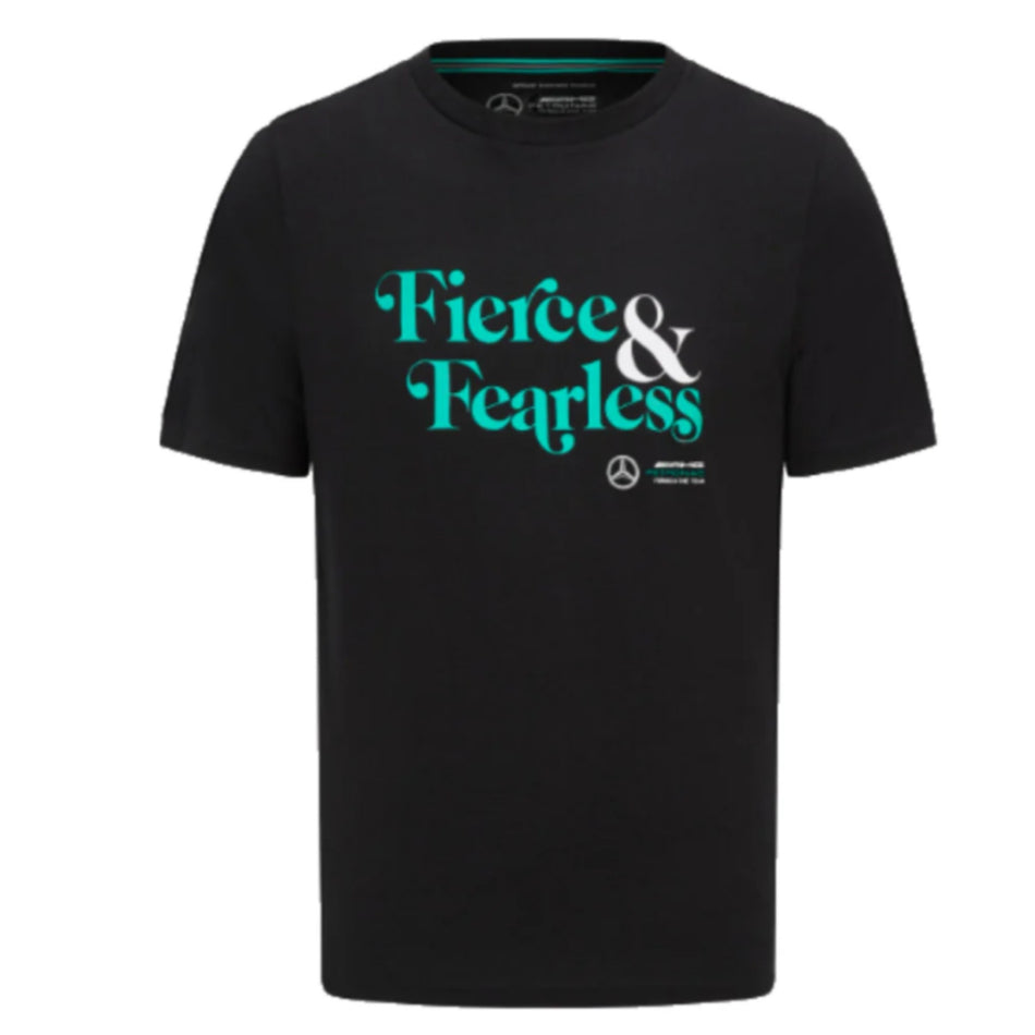 Mercedes AMG Petronas F1 Team Fierce & Fearless Graphic T-Shirt-Black