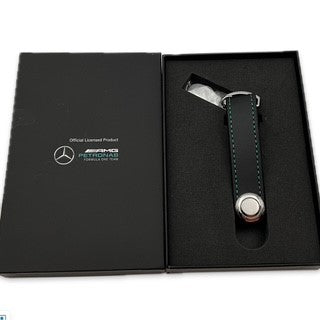 Mercedes AMG Petronas F1 Team Official Merchandise Leather and metal Key Ring