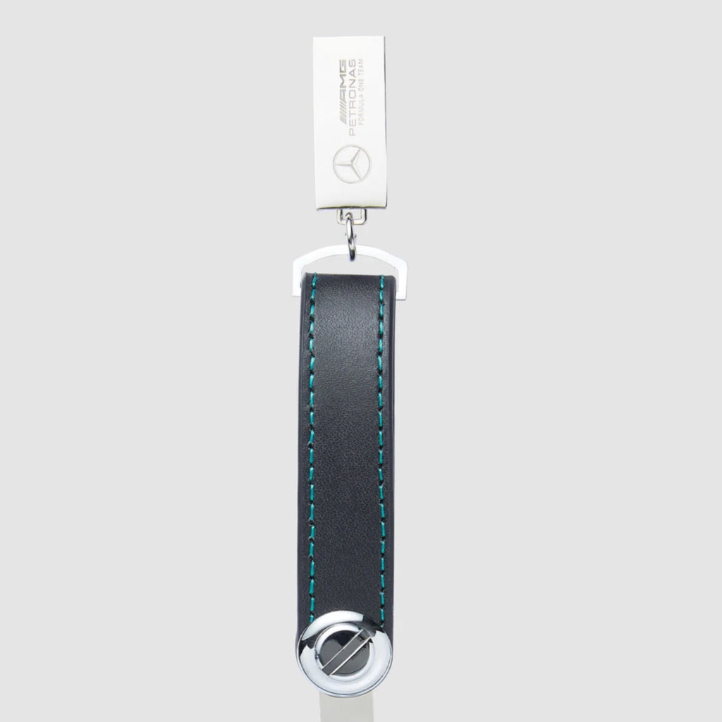 Mercedes AMG Petronas F1 Team Official Merchandise Leather and metal Key Ring