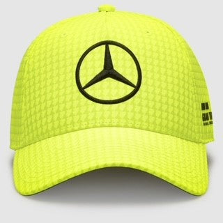 Mercedes AMG Petronas F1 Team Official Merchandise Lewis Hamilton Driver Cap-Neon Yellow-Kids