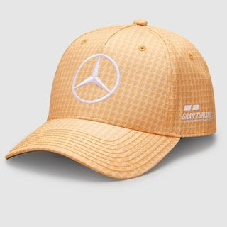 Mercedes AMG Petronas F1 Team Official Merchandise Lewis Hamilton Driver Dad Cap-Peach