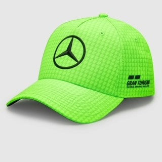 Mercedes AMG Petronas F1 Team Official Merchandise Lewis Hamilton Driver Dad Cap-Neon Green - Pit-Lane Motorsport