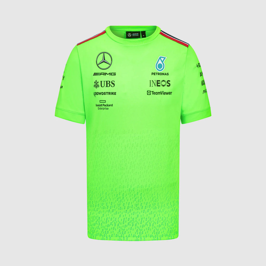 Official Merchandise Mercedes-AMG Petronas  F1 2023 Team Set Up T-shirt-Lime green