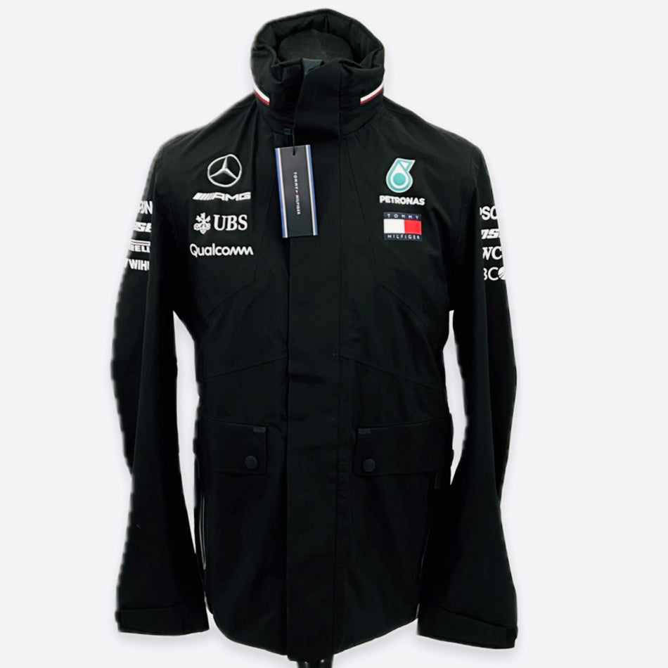 Team Issue AMG Petronas Mercedes F1 Tommy Hilfiger Rain Jacket -Black
