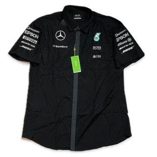 Team Issue Mercedes AMG Petronas Hugo Boss Managers Shirt-Black - Pit-Lane Motorsport
