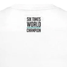 Load image into Gallery viewer, Mercedes AMG Petronas F1 Team Official Merchandise Lewis Hamilton six Time World Champion Celebration Cotton T-shirt- White - Pit-Lane Motorsport