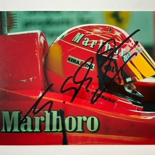 Michael Schumacher Hand Signed Marlboro Scuderia Ferrari F1 Team Photograph.