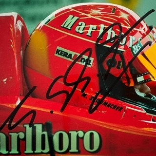 Michael Schumacher Hand Signed Marlboro Scuderia Ferrari F1 Team Photograph.