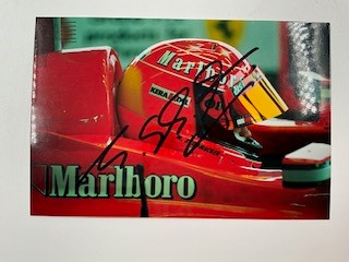 Michael Schumacher Hand Signed Marlboro Scuderia Ferrari F1 Team Photograph.