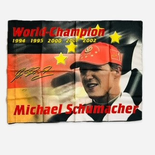 Michael Schumacher Fan  Flag Official Merchandise World champion 2002 From the Period - Pit-Lane Motorsport
