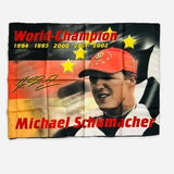 Michael Schumacher Fan  Flag Official Merchandise World champion 2002 From the Period