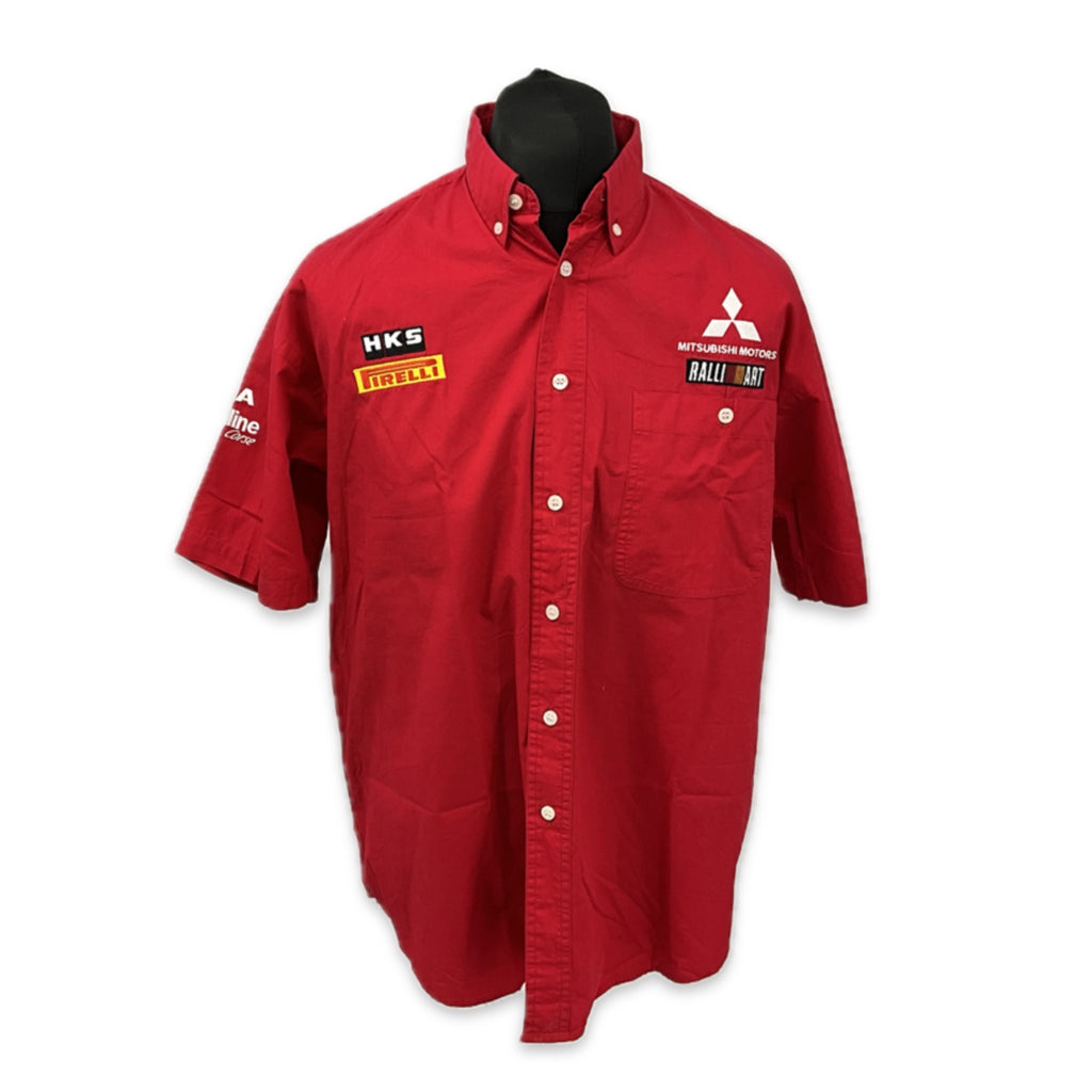 Mitsubishi  Motors RALLI-ART WRC World Rally Championship Team issue Pit Crew Shirt-Red