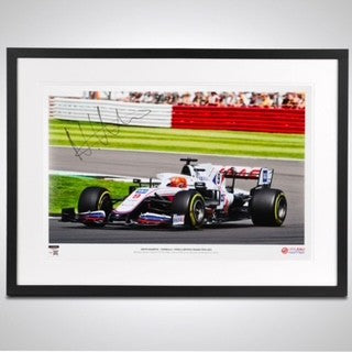 Nikita Mazepin 2021 Haas F1 Team Hand Signed Framed Photograph- British Grand Prix