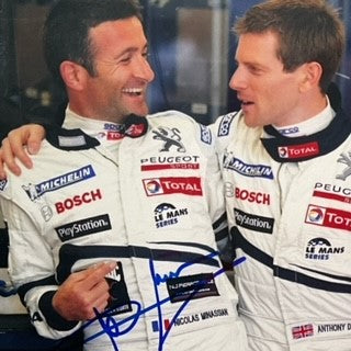 Nicolas Minassian Hand Signed Portrait  Peugeot 908 HPI FAP Le Mans Team Photograph