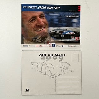 Nicolas Minassian Peugeot 908 HDI FAP Team Official Le Mans Postcard