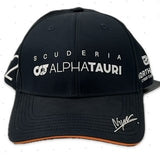 Nyck De Vries Scuderia Alpha Tauri Formula One Team Driver Cap Official Merchandise-Blue