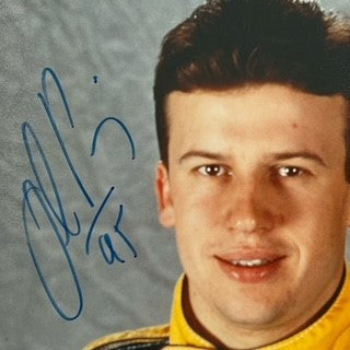 Olivier Panis Hand Signed Gitanes Ligier F1 Team Photograph