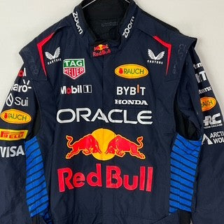 Team Issued Used 2024 Red Bull Racing F1 Team Sparco Pit Crew Pit-Stop Suit-Blue Strioe Version