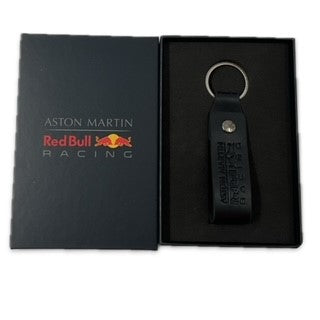 Aston Martin Red Bull Racing Official Merchandise F1™ Debossed Leather Keyring Gift Boxed - Pit-Lane Motorsport