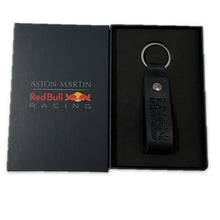 Load image into Gallery viewer, Aston Martin Red Bull Racing Official Merchandise F1™ Debossed Leather Keyring Gift Boxed - Pit-Lane Motorsport